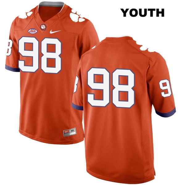 Youth Clemson Tigers #98 Steven Sawicki Stitched Orange Authentic Style 2 Nike No Name NCAA College Football Jersey LDM0846NP